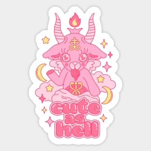 Cute as Hell Sticker